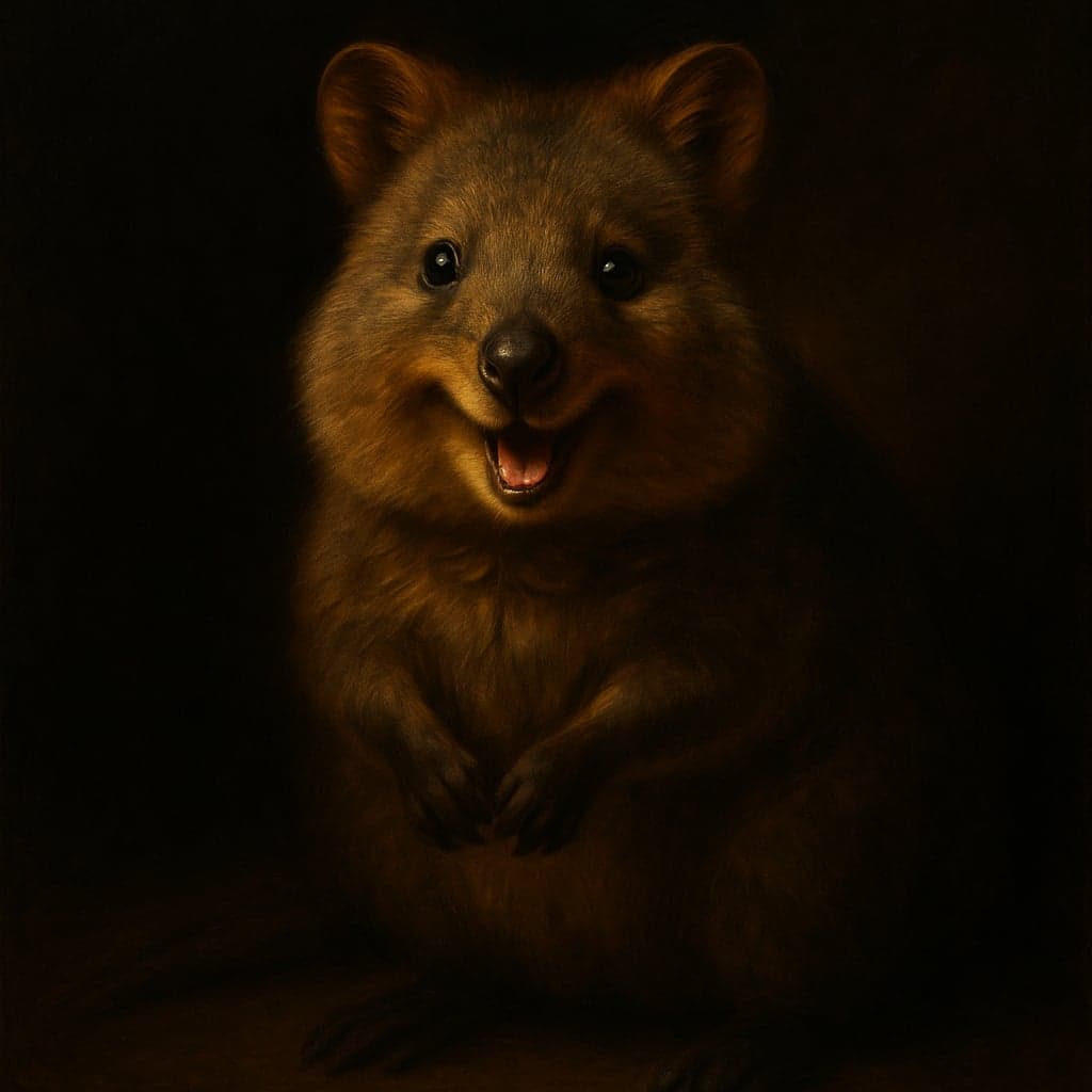 quokka reimagined as Dutch Master