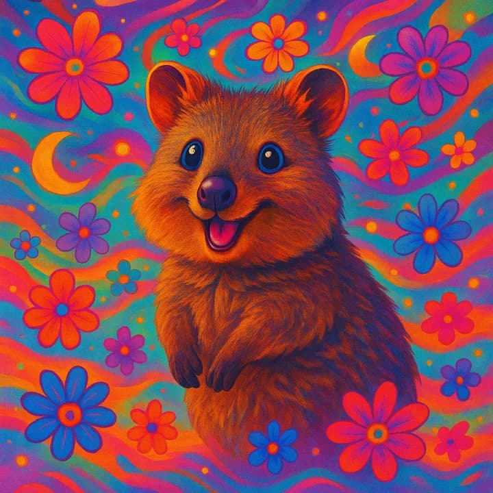 Psychedelic Garden in the Sky — a Painted Critters style