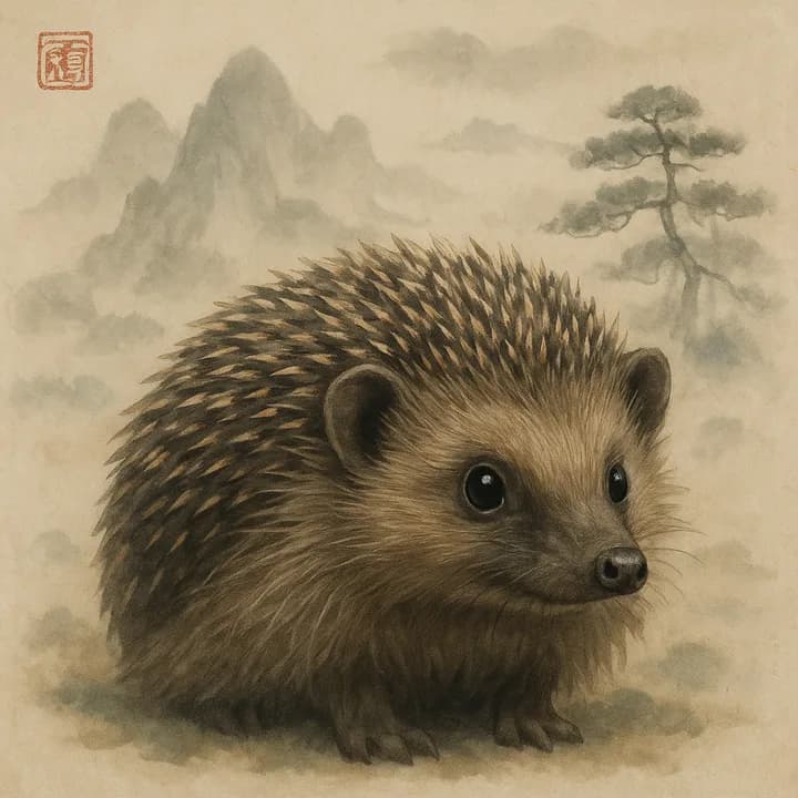 Chinese Ink Scroll — a Painted Critters style