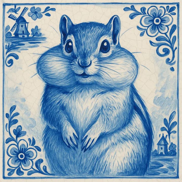Delft Blue — a Painted Critters style