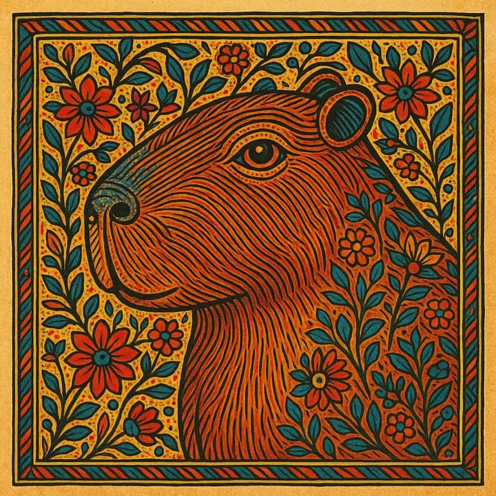 Madhubani — a Painted Critters style