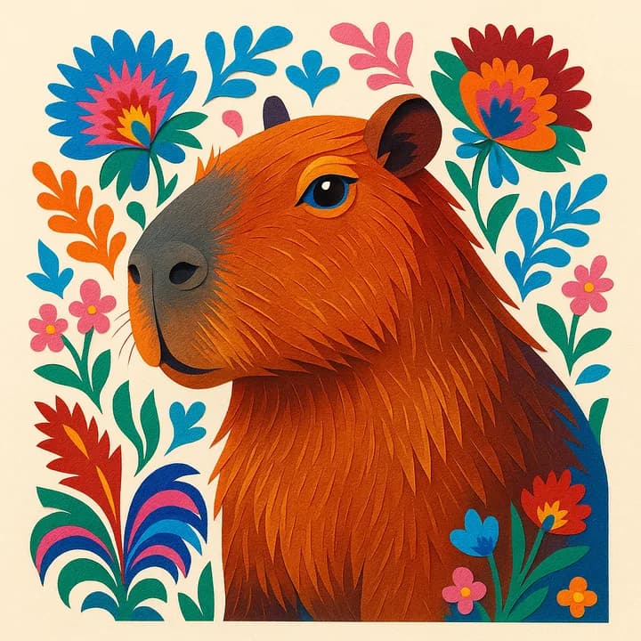 Wycinanki Paper-Cut — a Painted Critters style