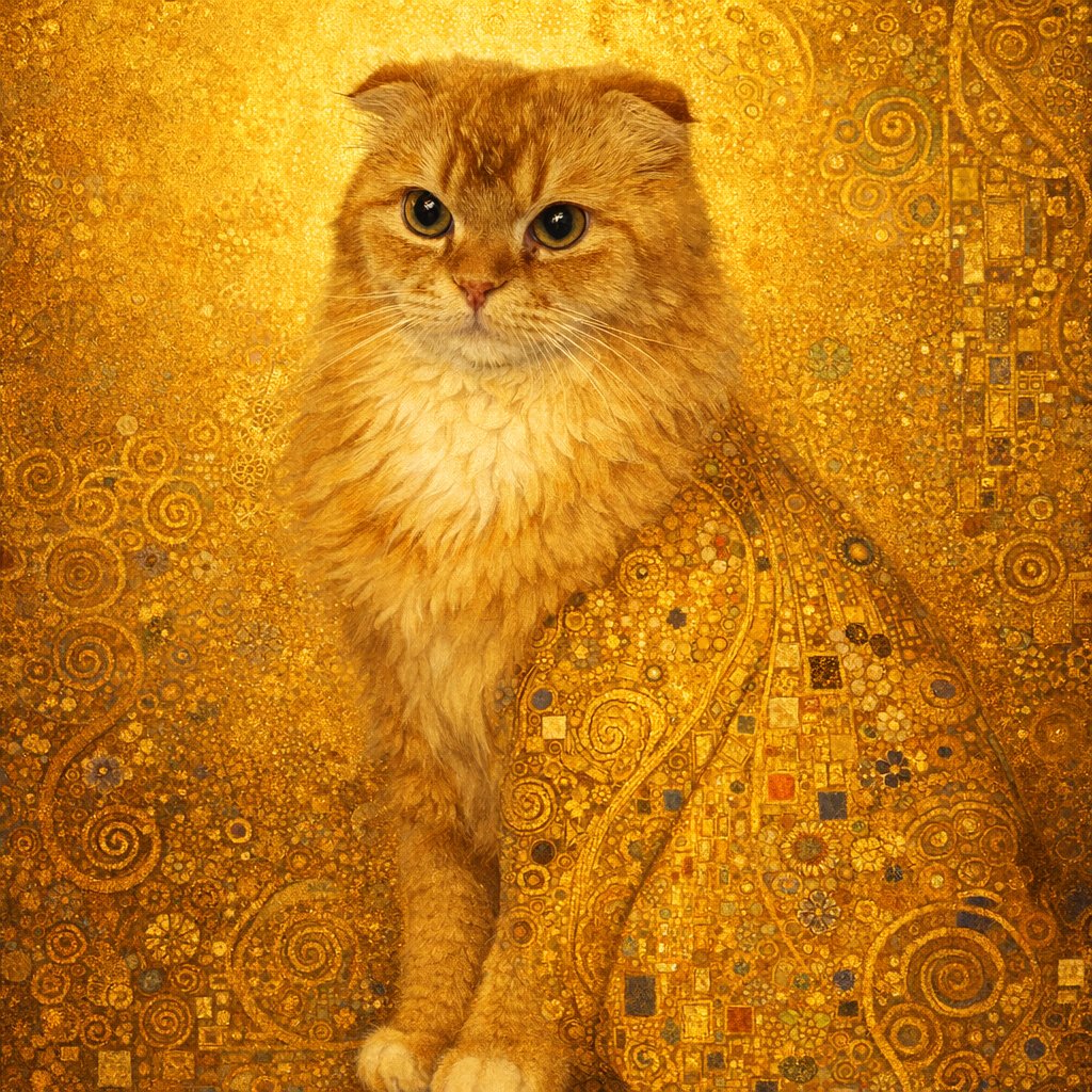 Dog portrait in rich ornate floral style