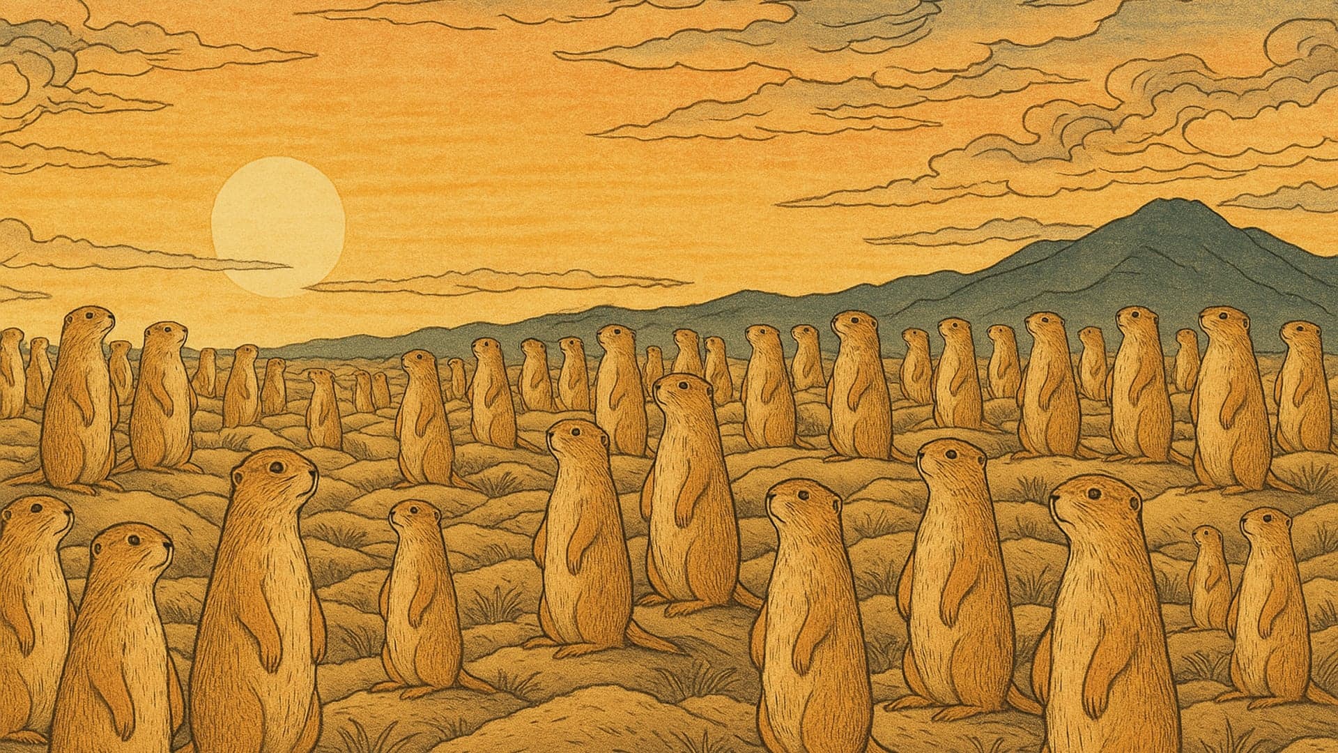Prairie Dog Town, Ukiyo-e