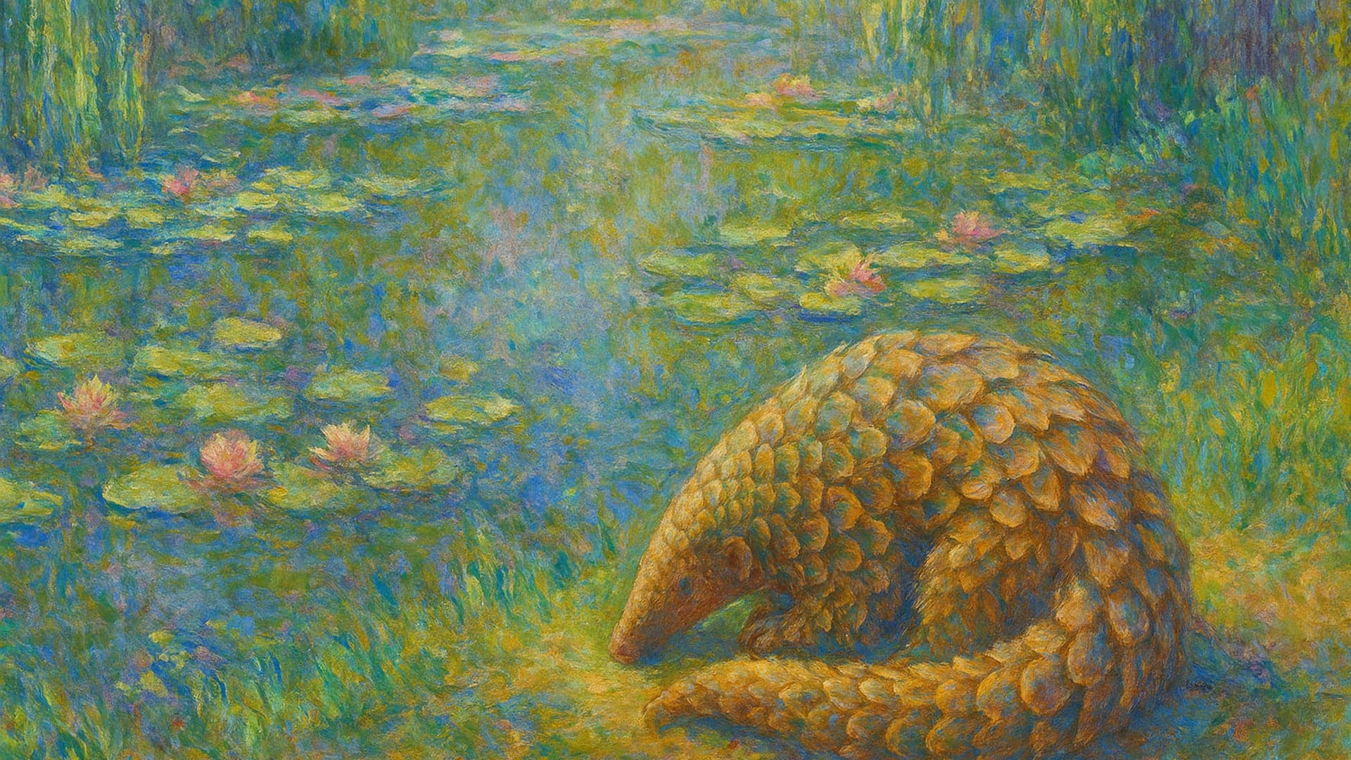 Pangolin, Monet Water Garden