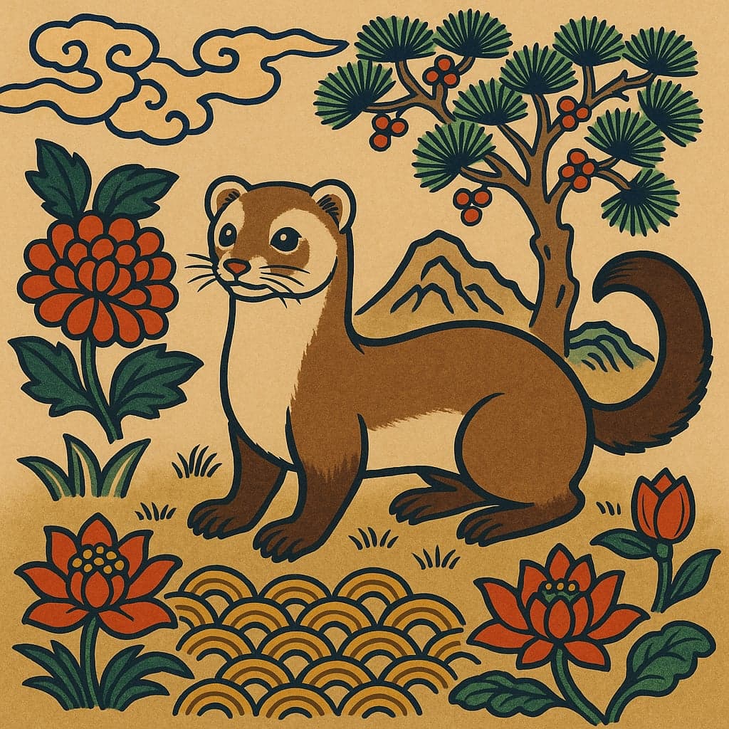Ferret, Korean Minhwa